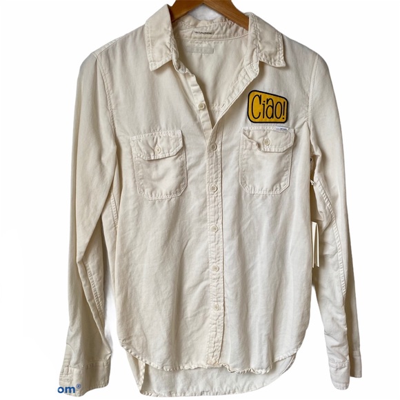 MOTHER The Trooper Button Up Shirt In Ciao NEW - Picture 3 of 16